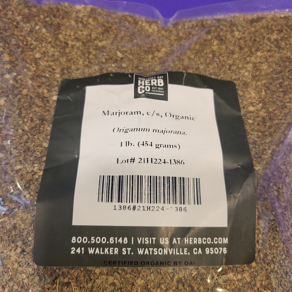Organic Marjoram - 1 lb - Picture 1 of 2